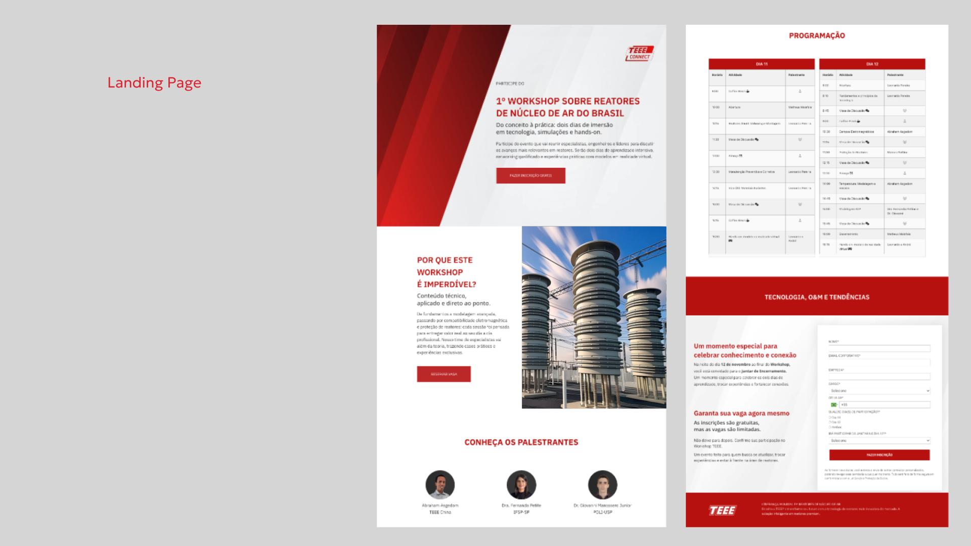 Landing page do evento TEEE Connect